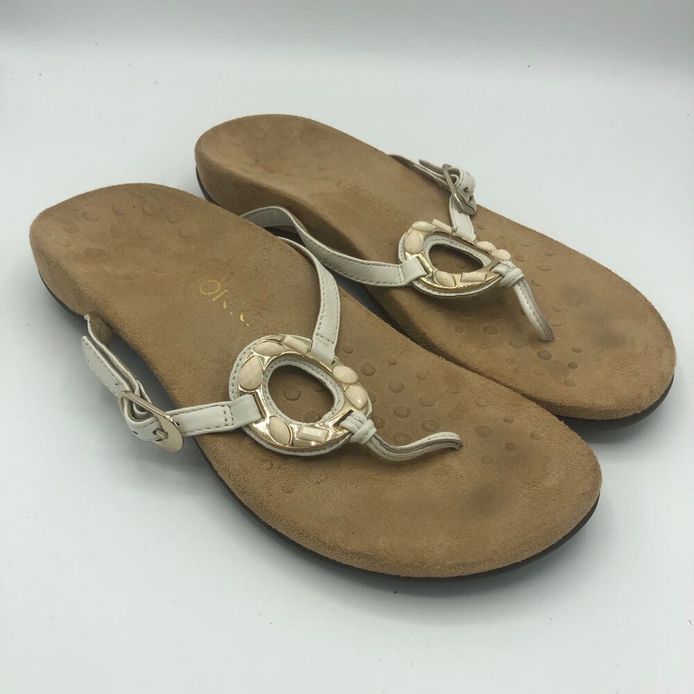 Vionic 340 Ricci Beaded Slip On Flip Flop Thong Sandals | Women's Size 8
